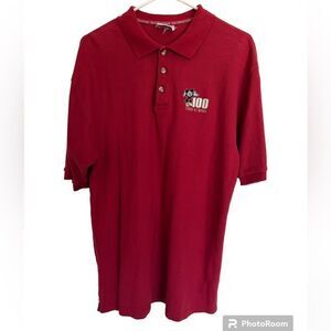 Walt Disney World Polo Shirt 100 years of Magic 2001 Vintage Red y2k